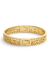 Signature Quilted Cut Out Bangle Bracelet