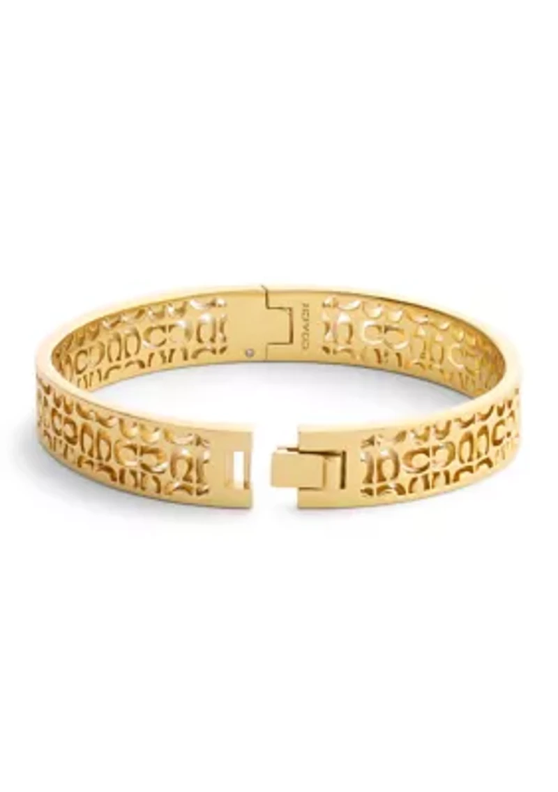 Signature Quilted Cut Out Bangle Bracelet