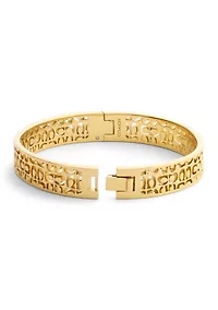 Signature Quilted Cut Out Bangle Bracelet