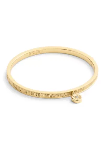 Signature Tea Rose Charm Bangle Bracelet
