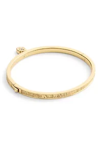 Signature Tea Rose Charm Bangle Bracelet