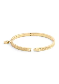 Signature Tea Rose Charm Bangle Bracelet