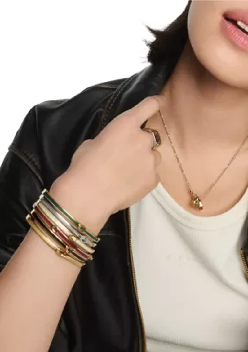 Signature C Enamel Bangle Bracelet