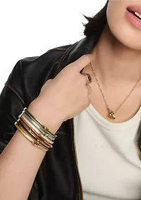 Signature C Enamel Bangle Bracelet