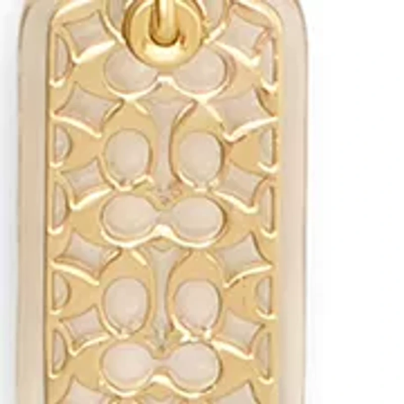 Signature Lucite Hangtag Pendant Necklace