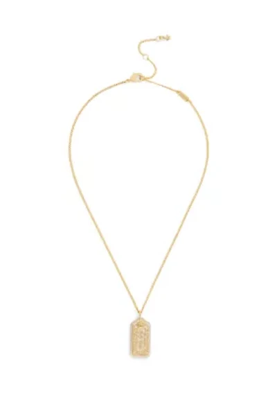 Signature Lucite Hangtag Pendant Necklace