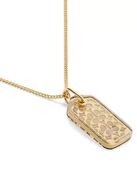 Signature Lucite Hangtag Pendant Necklace