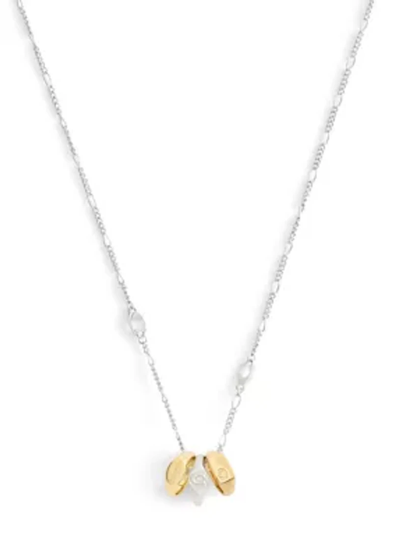 Signature Signet Rondelle Pendant Necklace