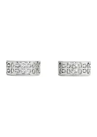 Signature Quilted C Huggie Earrings