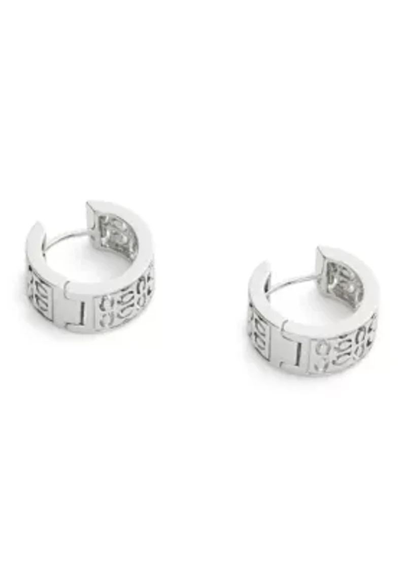 Signature Quilted C Huggie Earrings