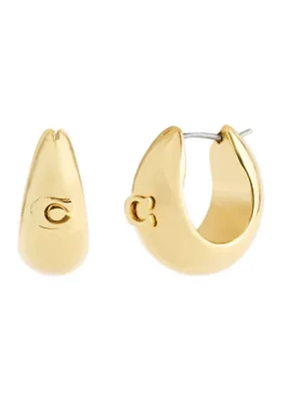 C Sculpted Hoop Earrings