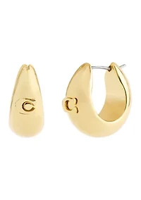 C Sculpted Hoop Earrings