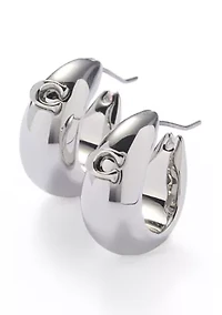 C Sculpted Hoop Earrings