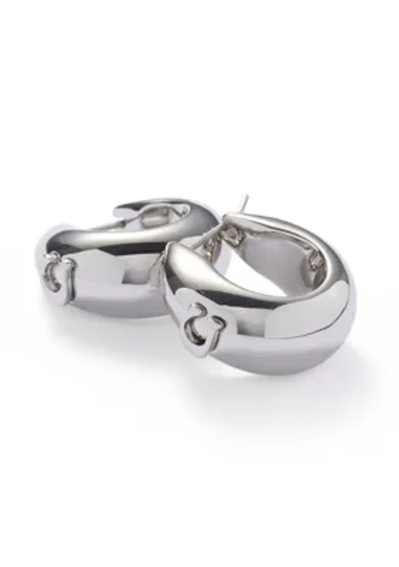 C Sculpted Hoop Earrings