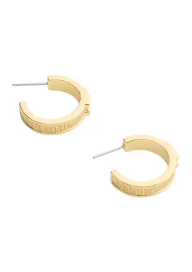 Signature C Buckle Hoop Earrings