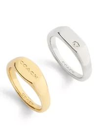 Signature Signet Duo Ring Set