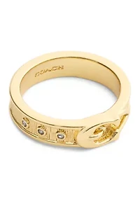 Signature C Buckle Band Ring