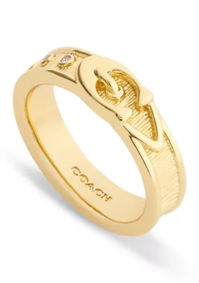 Signature C Buckle Band Ring