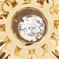 Signature Tea Rose Charm Huggie Earrings