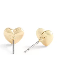 Signature C Heart Stud Earrings