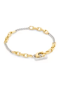 Signature C Mixed Chain Bracelet
