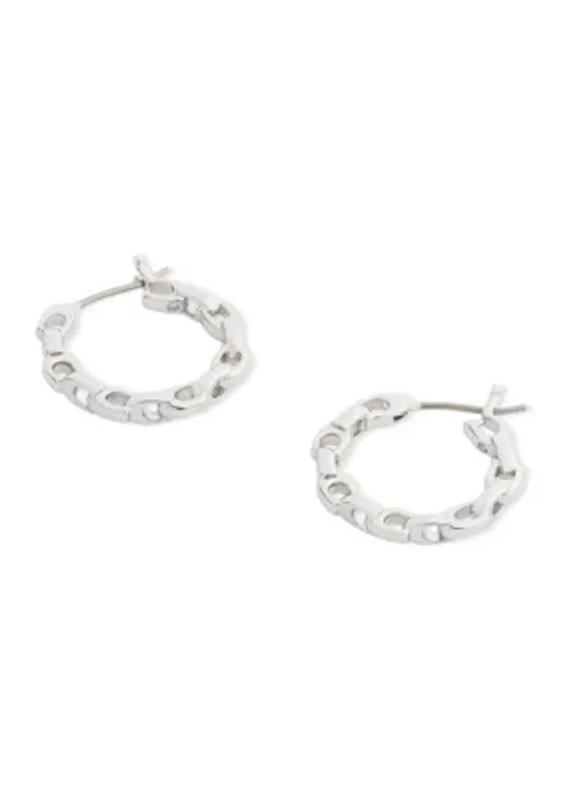 Signature C Chain Hoop Earrings
