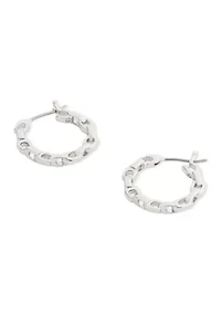 Signature C Chain Hoop Earrings