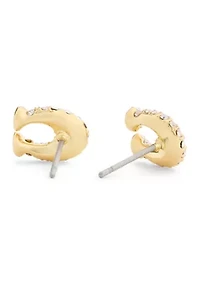 Pavé Signature C Stud Earrings