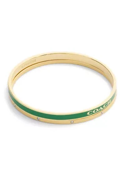 Signature Enamel Duo Bangle Bracelet Set