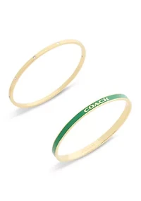 Signature Enamel Duo Bangle Bracelet Set