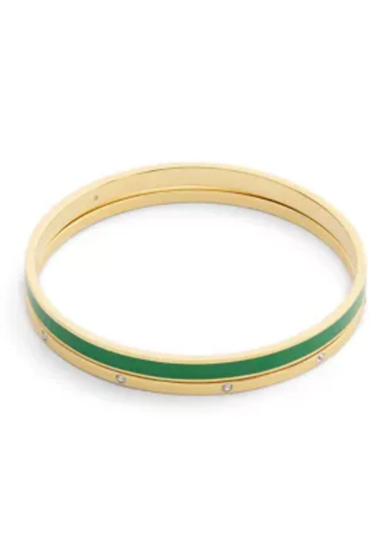 Signature Enamel Duo Bangle Bracelet Set