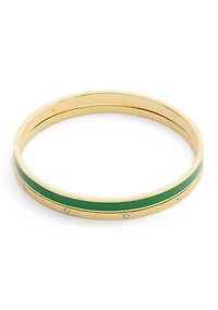 Signature Enamel Duo Bangle Bracelet Set