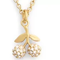 Cherry Pave Pendant Necklace  