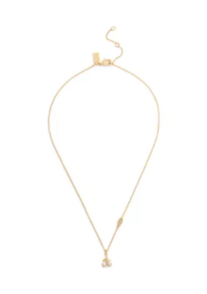 Cherry Pave Pendant Necklace