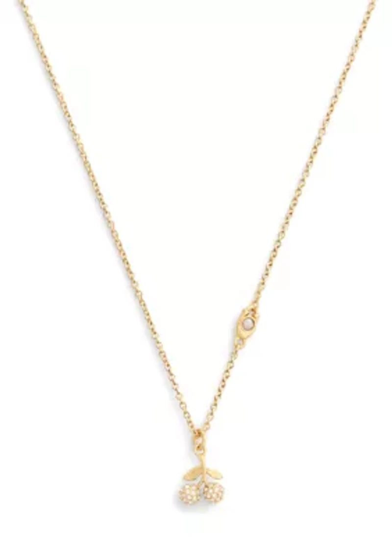 Cherry Pave Pendant Necklace