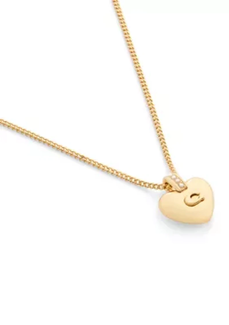 Puffy Heart Pendant Necklace