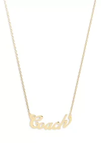 Signature Name Plate Pendant Necklace