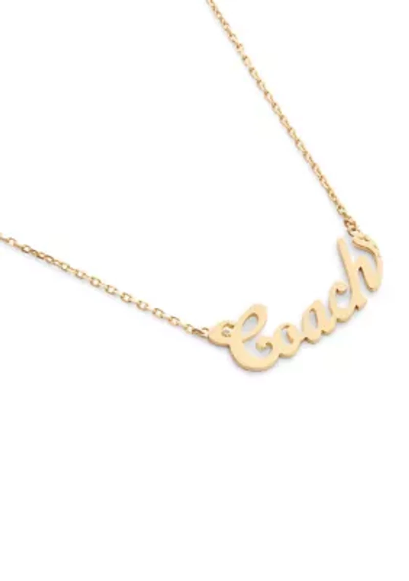 Signature Name Plate Pendant Necklace