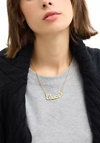 Signature Name Plate Pendant Necklace
