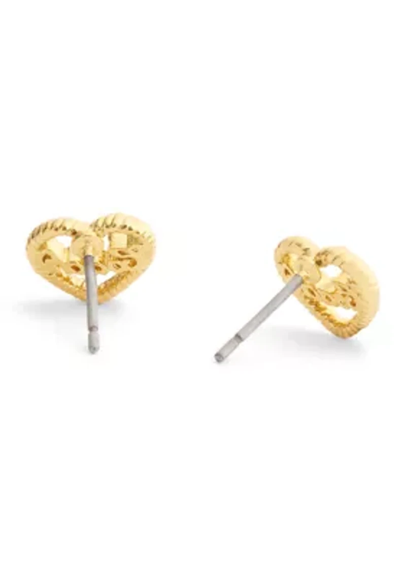 Charming Charms Signature Heart Stud Earrings