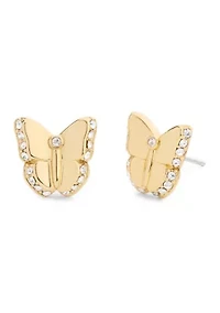 Pavé Icons Butterfly Stud Earrings