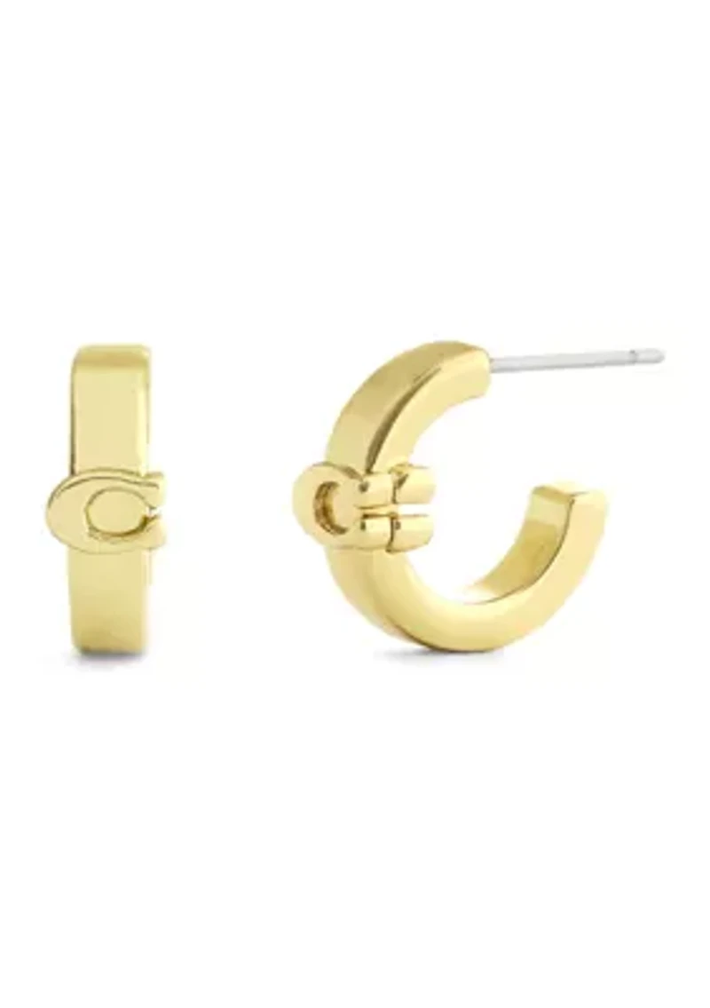Signature C Huggie Earrings