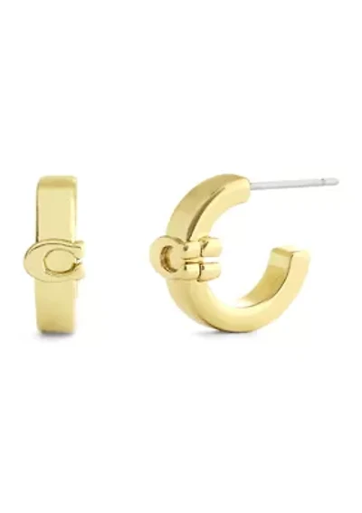 Signature C Huggie Earrings