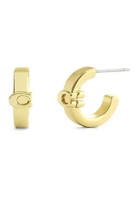 Signature C Huggie Earrings