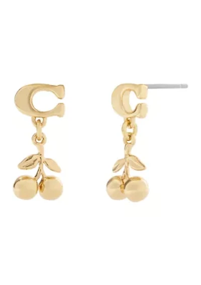 Cherry Signature C Drop Earrings 