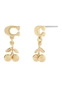 Cherry Signature C Drop Earrings 