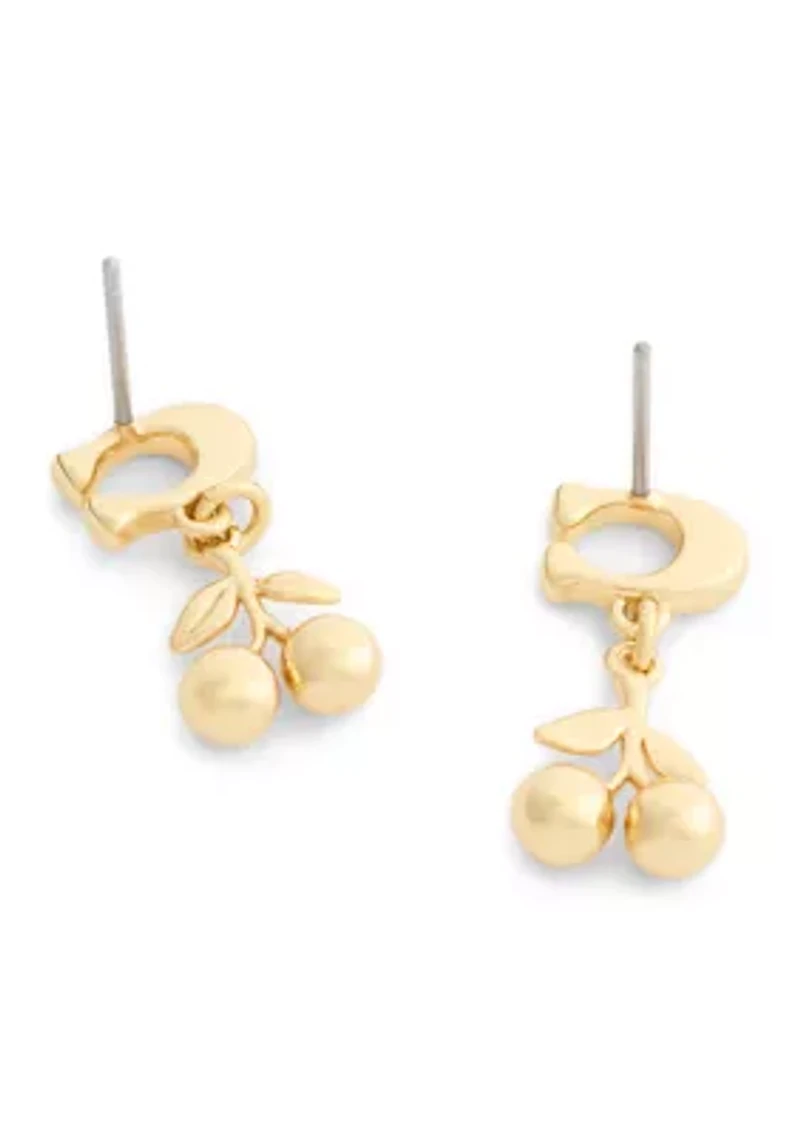 Cherry Signature C Drop Earrings 