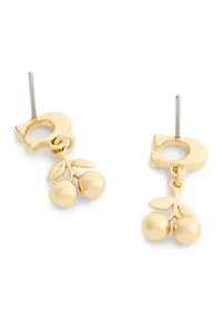 Cherry Signature C Drop Earrings 