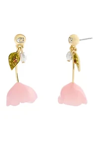 Resin Floral Chandelier Drop Earrings