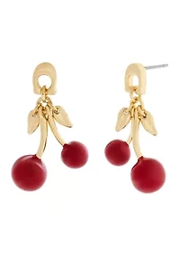 Signature C Cherry Drop Earrings